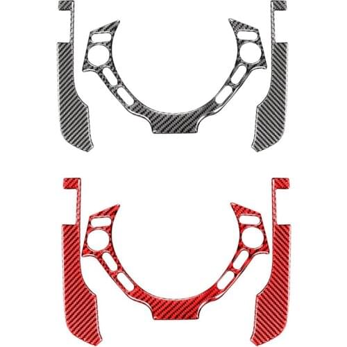 For Nissan GTR R35 2009-2015 Carbon Fiber Steering Wheel Switch Button Panel Sticker Speedometer Side Cover Trim