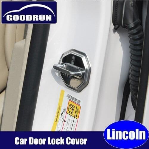 Car door lock cover for Lincoln NAUTILUS interior and exterior SUS304 car accessories protector decorations