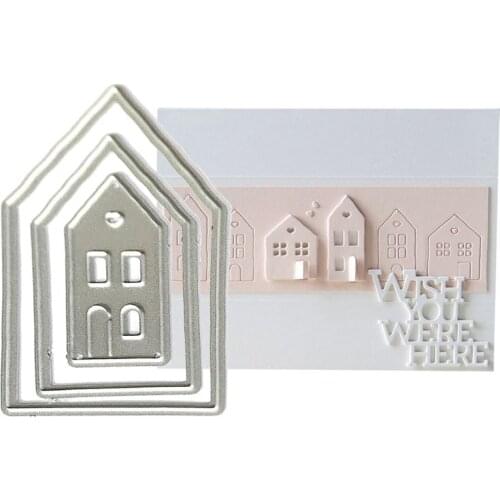 House Metal Cutting Dies Stencil Scrapbooking DIY Album Stamp Paper Card Emboss M68E