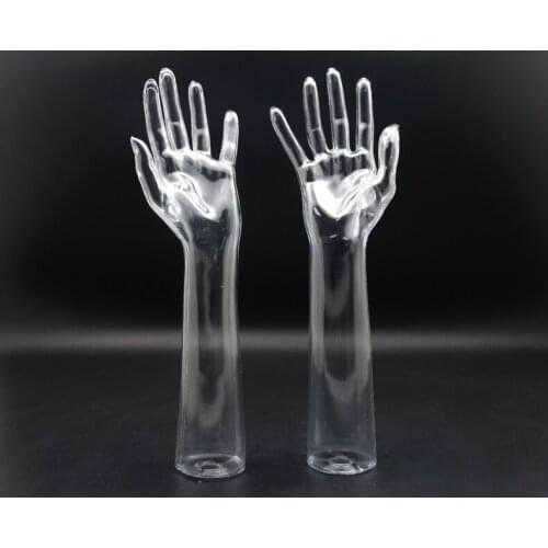 Fashion Clear Transparent Hand Mannequin Plastic Model Hand Best Value On Sale