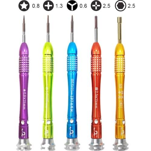 5 in 1 Mobile Phone Precision S2 Alloy Steel Screwdriver Set for iPhone X 8 7 6 6s 5 5s SE 5C Opening Repair Open Tool Kit