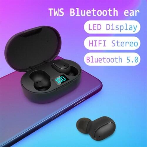 A6S Bluetooth Earphone Bass 3D Wireless Earbuds 5.0 TWS Earphone Noise Cancelling Mic for xiaomi Redmi iPhone Huawei Samsung
