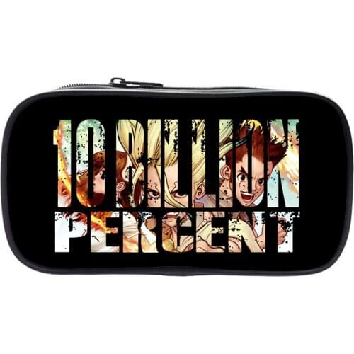 Animation Dr Stone Pencil Case Zipper Pencil Box Boy Girl Stationery Box Cute Canvas Pen Box Stationery Storage Bag Kids Gift