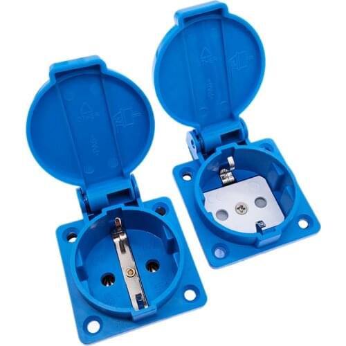 SCHUKO waterproof socket industrial waterproof socket copper contact body EU socket