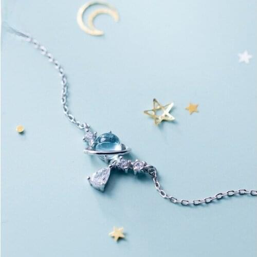 Korean New Style Dream Transparent Rhinestone Pendant Fashion Girl CZ Zircon Clavicular Chain Trend Charm Lady Lover Day Gift