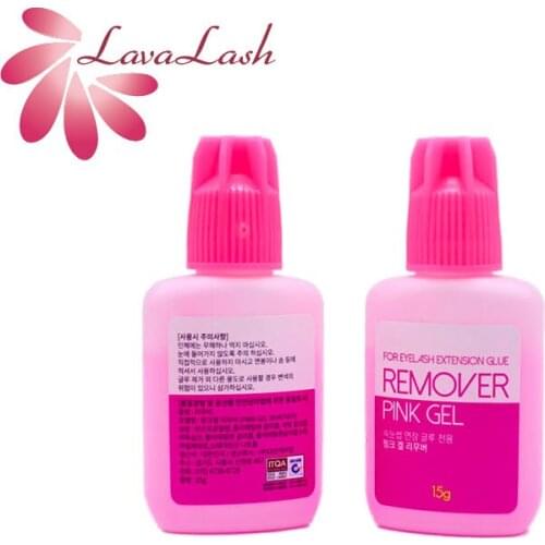2 bottles Wholesale Price Eyelash Extensions Pink Gel Remover 15g Original Korea makeups tools Eyelash Shop Fake Eyelashes