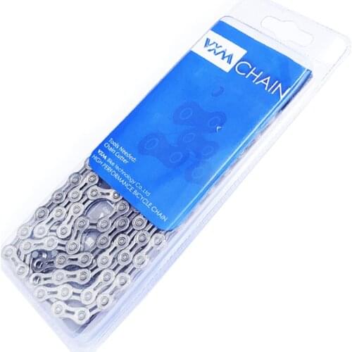 Silver Bicycle Chain Road Bike/Mountain Bike Chain 9/10/11 Speed Half Hollow Variable Speed Cycling Accessories