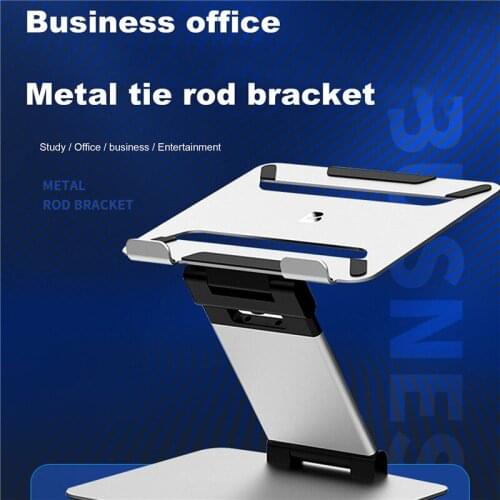 Folding Notebook Computer Stand, Portable Nonslip Hollow Heat Dissipation Laptop Tablet Holder, Silver