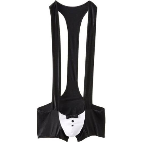 Brand hot Sexy mens shaper underwear waiter clothes design onesies man bodysuit panties Siamese tight wrestling performance sui