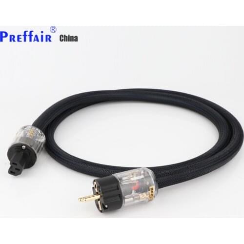 Hi-End copper AC power cable hifi audio US/EU power cord pure copper power cable with P-029/P-029E power plugconnector D503+029