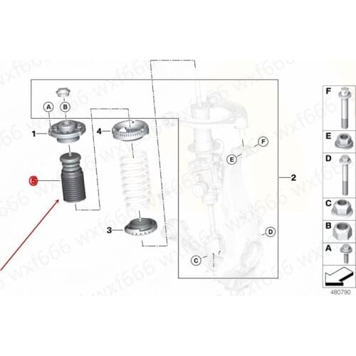 Post buffer block Rear shock absorber boot 6 Series 640 550b mw740 Rear shock absorber cushion rubber Shock absorber dust cover