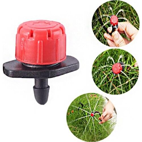 10-50pcs Adjustable Micro Drip Irrigation System Watering Sprinklers Red Head Micro Flow Drip Anti-clogging Emitter Dripper