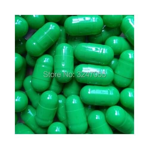 1000pcs/lot Green Empty Cosmetic Mask Storage Bottle, DIY Gelatin Empty Size 00# Medicine Capsules, Fatty Pyknic Capsule Shells