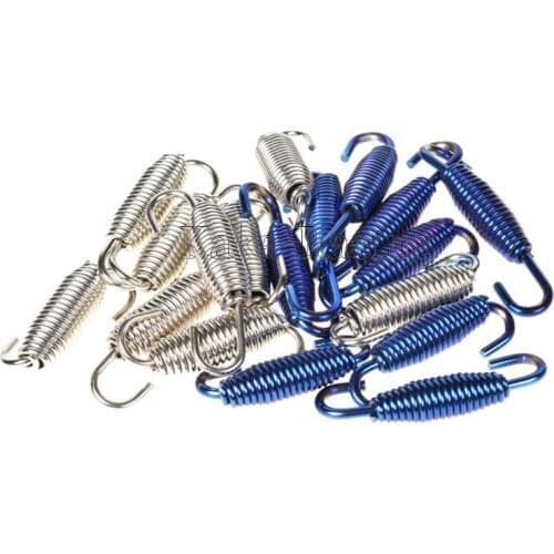 20PCS Universal Motorcycle Stainless Steel Springs Hooks For SC Project Akrapovic AR Exhaust Pipe ATV Moto Escape Accessories