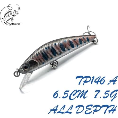 2021 Thritop New Sinking Minnow 65MM 7.5G 4 Colors For All Depth TP146 Professional Hard Lure Bass Pike Fishing Baits