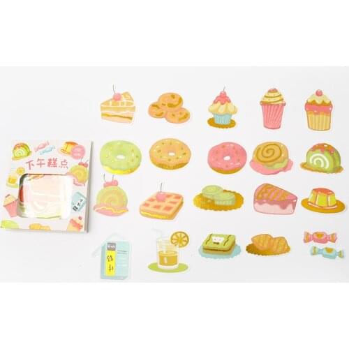 40 pcs/ Bag Afternoon Cakes Diary Decorative Stickers DIY Notebook Album Stick Label