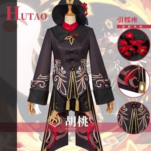 Anime Genshin Impact Hutao Cosplay Costume Game Suit Uniform Hu Tao Halloween Costumes For Women XS-2XL 2021 New