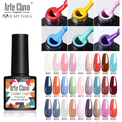 Arte Clavo 8ml Gel Nail Polish Rde Pink Colors Gel Varnish Bottle Gel Polish Matt Effect NoWipe Top Soak Off UV LED Nail Lacquer