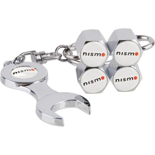 Car Tire Valve Cap Wheel Part Auto Accessories Keychain for Nismo Logo for Nissan Pathfinder Sunny 350-z 370z juke note frontier