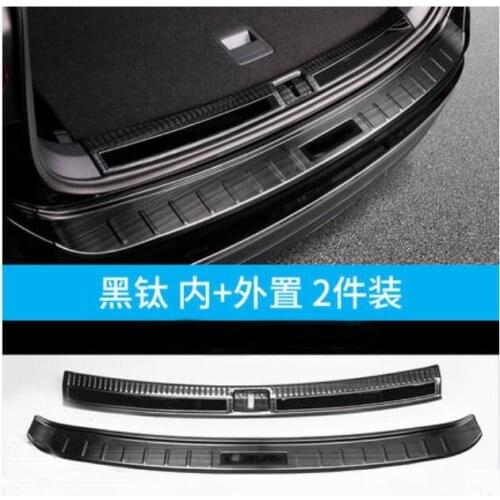 Car accessories For Volkswagen Tiguan L 2017-2020 Stainless Steel Rear Trunk Boot Bumper Guard Plate Protector Molding Trim