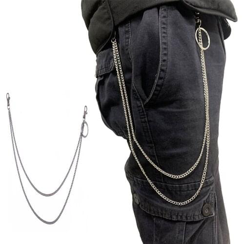 2020 Fashion Female Silver Color Single Round Style Alloy Belt Chain Female Wild Jeans Chains Fashion Men Decorative Body Chain