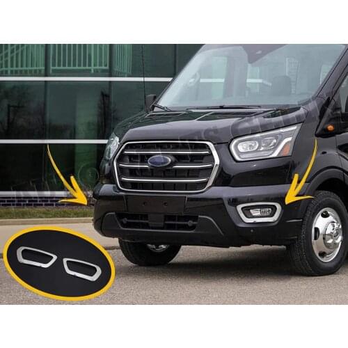 For Ford Transit Fog Frame Chrome Nickel-plating 2019 Post Modified Design Accessory Outdoor Model Chrome Styling