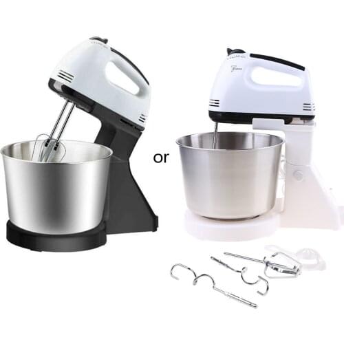 EU Plug Electric Food Mixer 7 Speeds Adjustable Dough Blender Egg Beater Cream Automatic Mixing Desktop Whisk for Home