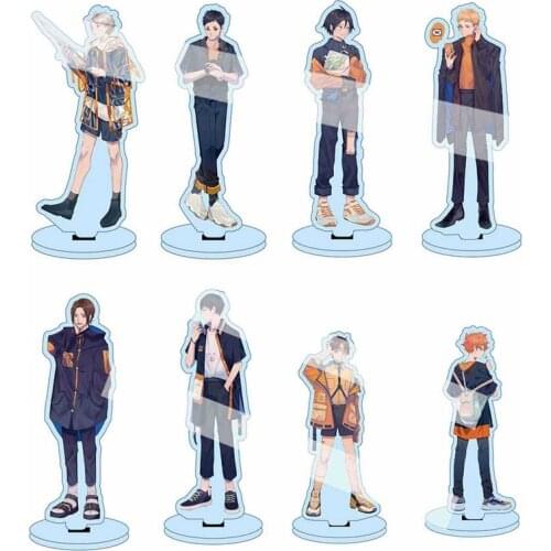Anime Haikyuu Action Figures Volleyball Hinata Shoyo Oikawa Toru Kozume Kenma Kageyama Tobio Figurine Model Toys Stand Plate