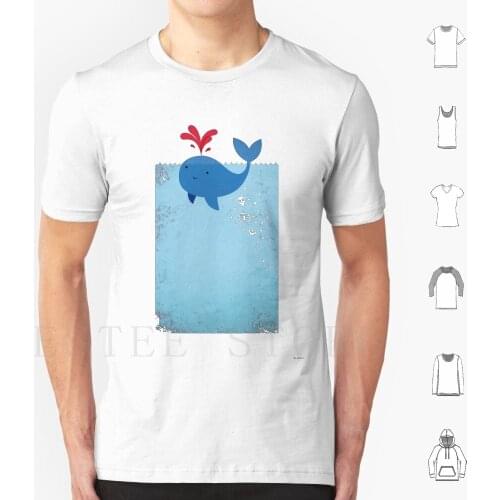 Killer Whale T Shirt Print Cotton Killer Whale Ocean Blood Funny Cute Blue Sea Dinomike