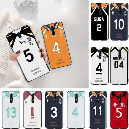 HAIKYUU Custom Jersey Bling Cute Phone Case For Oppo A5 A9 2020 Reno2 z Renoace 3pro Realme5Pro