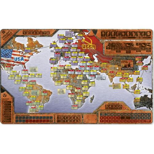 50X80CM Big Size Twilight Struggle Playmat Fantasy Twilight Struggle World Map Playmat, table playmat