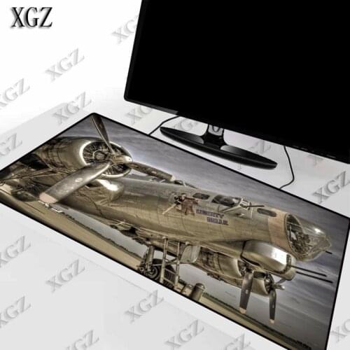 XGZ Cool Planes Gaming Mouse Pad Computer Gamer pad Large Game Locking Edge Mat Anime Big Mause for PC Laptop XXL