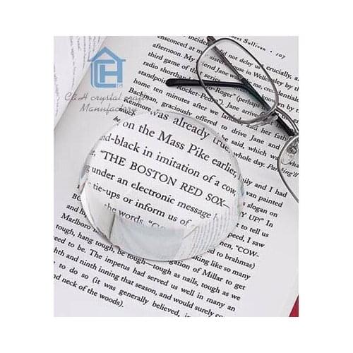 Customized Logo 60mm 30pcs/lot Blank transparent Crystal hemisphere half ball magnifier glass paperweight for Wedding Decoration