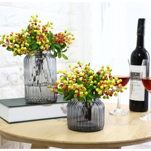 Artificial Blueberry Branch Flowers Simulation Berry Fake Fruit Flowers For Home Wedding Party New Year Decorations Supplies