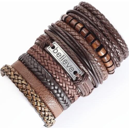 New Weave Bat Motorcycle Rudder Charm Leather Men Bracelets Women Bangles Homme Femme Male Jewellery Pulseras Wholesale