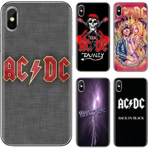 Soft Silicone TPU Case For iPhone 10 11 12 Pro Mini 4S 5S SE 5C 6 6S 7 8 X XR XS Plus Max 2020 poster-AC-C-DC-band