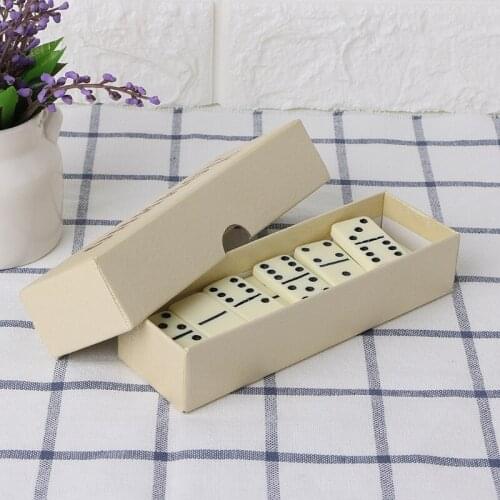 E9LE Double Six Dominoe Set Playing Chess Entertainment Recreational Travel Game Toy