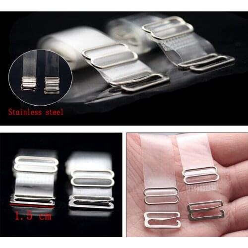 3 pairs Clear Bra Straps Transparent Invisible Detachable Adjustable Silicone Womens Elastic Belt Intimates Accessories