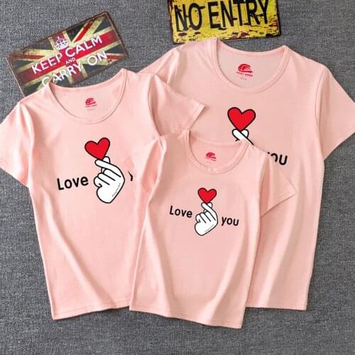 TUONXYE Family Matching Clothes Mother Daughter Son Outfits Women Mom Short Sleeves Baby Girl Boys Heart T Shirt