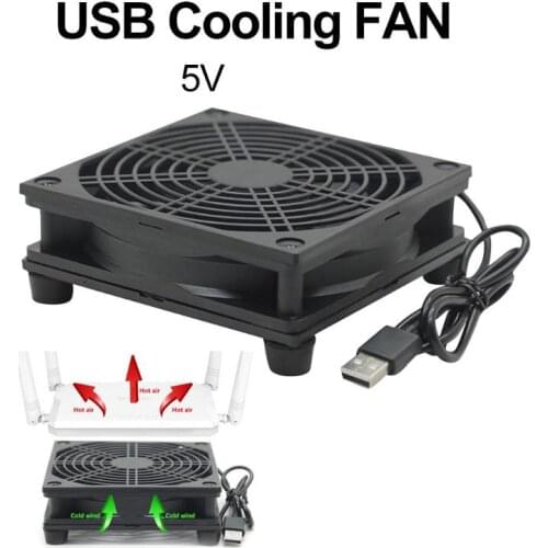 9cm/12cm Cooling Fan DC 5V USB Power Supply Quiet Fan for Router TV Set-Top Box U1JE
