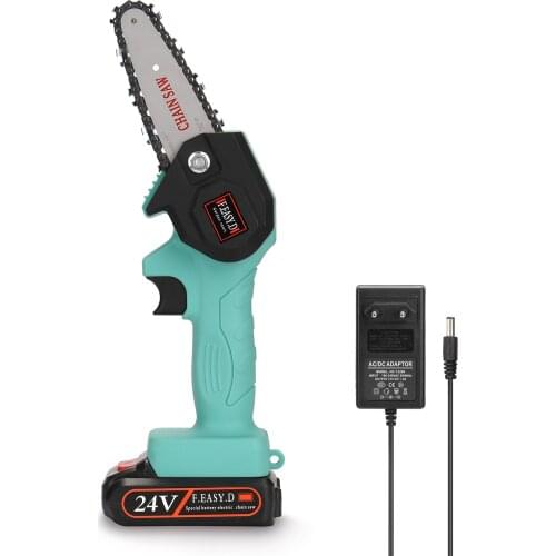 24V Portable Electric Pruning Saw Electric Saws Woodworking One-handed Electric Chainsaw Garden Logging Mini Electric Chain Saw
