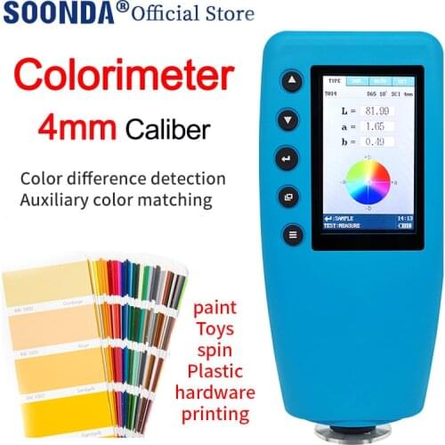 Portable Colorimeter Color analyzer Digital Precise LAB Color Meter Tester Color Difference Meter TFT Color Display 4mm Caliber