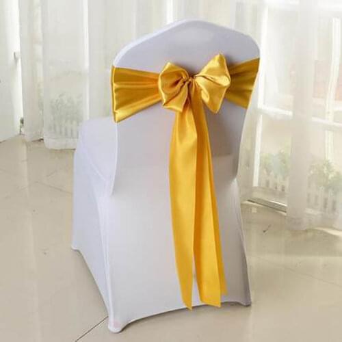 10pcs/Set Chair Band Decoration Satin Sashes Bow Designed for Wedding Events Banquet Home Decoration Bridal Shower Chair Deign