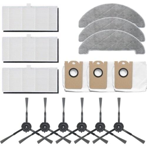 Dust Bag Side Brush for Vacuum Cleaner S9 Replacement Cleaning Filter Mop Cloth for VIOMI Vacuum Cleaner S9 Accessories