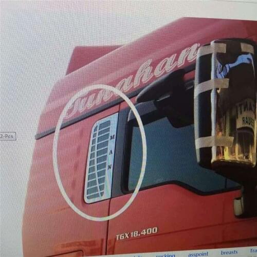 Metal Rear Window Grid Decorative Sticker Decal for Tamiya 1/14 MAN TGX RC Car Simulation Parts