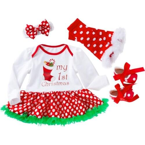 Christmas Baby Girls Clothes Cotton Infant Baby Bodysuit Long Sleeve Baby Jumpsuit Princes Newborn Bodysuits Baby Clothes