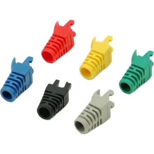 Network RJ45 Cable Ends Plug Connector Cover Boots Cat5 Cat6 Safety RJ45 Connector Jacket