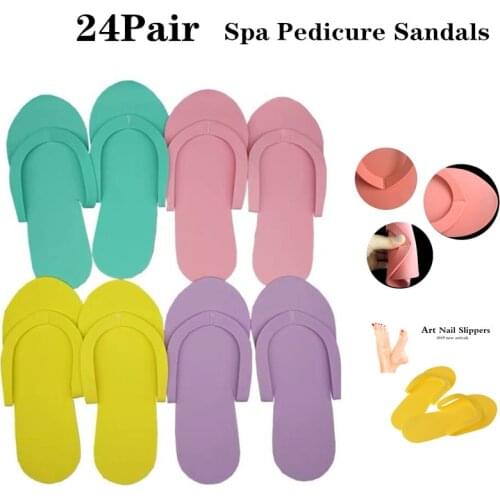 48 Pair Disposable Foam Slippers Foam Pedicure Slippper for Salon Spa Pedicure Flip Flop Tools Spa Pedicure Sandals nail Slipppe