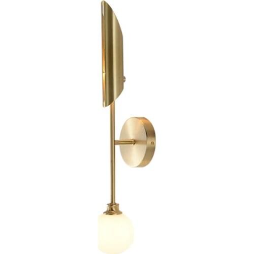 Post Modern Copper Cut Ball Glass Wall Lamps Decorated American Living Room Bedroom Aisle Sconce Wall Lights Cloakroom Fixtures