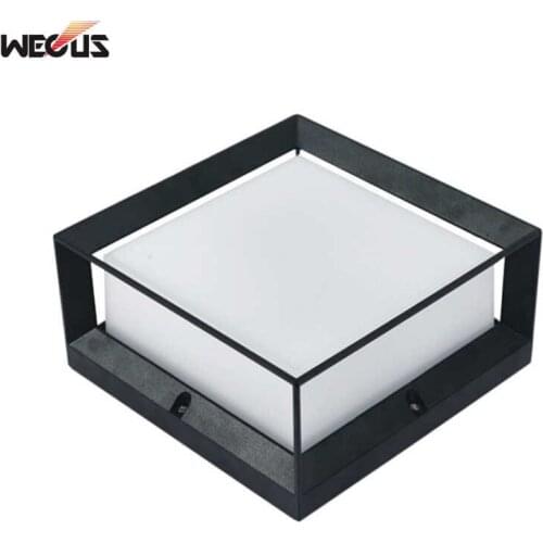 Outdoor waterproof LED courtyard stigma lights, wall pillars lights, simple square outdoor lights